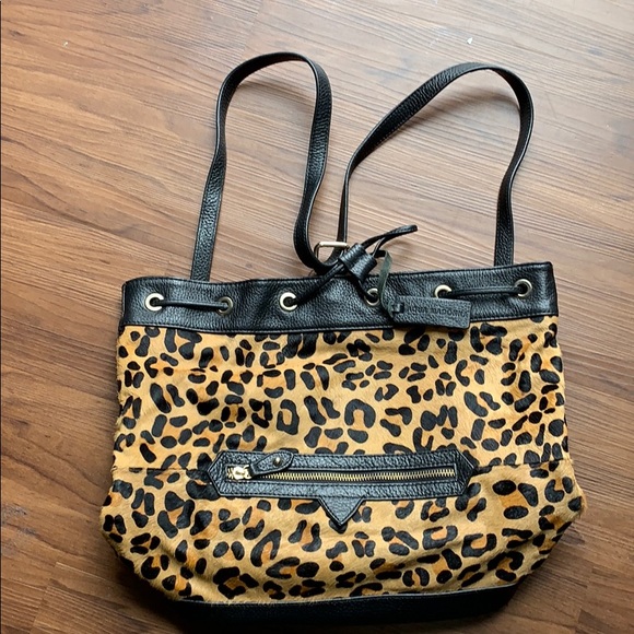 Aqua Madonna Handbags - Hair on hide backpack